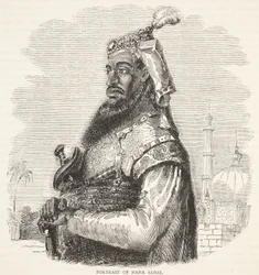 Nana Sahib portréja, a Cassells Illustrated History of England illusztrációja