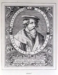 Petrus Apianus (1501-52) portréja a The Narrative and Critical History of America-ból, szerkesztette Justin Winsor, London, 1886