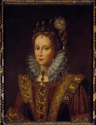 Ii Erzsébet angol királynő portréja (1533-1603) Az angol iskola festménye. 17. század. V 0,56x0,77 m Pau, musee du chateau