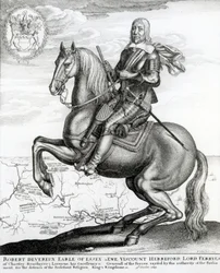 Robert Devereux portréja lóháton