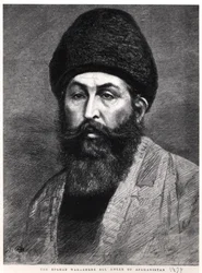 Shir Ali Khan (1825-79) afganisztáni emír portréja, 1878