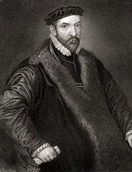 Sir Nicholas Bacon (1510-1579) portréja a Lodges British Portraits-ból, 1823