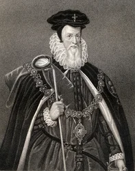 William Cecil (1520-98) Lord Burghley portréja, a "Lodge