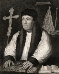 William Warham (1450-1532) portréja, a Lodges British Portraits-ből, 1823