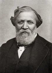 Robert Browning angol költő portréja (1812-89)