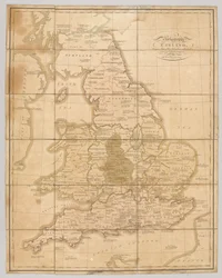 Anglia praehagraphyja, amely annak a Királyságnak a térképe, amely illusztrálja a benne vívott alapvető csatákat, 1807