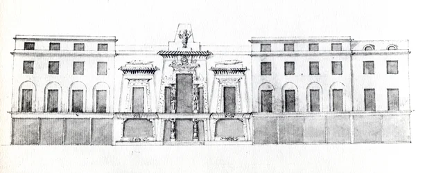 Javaslat az egyiptomi teremre, Picadilly, 1810 (tinta papíron)