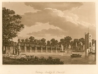 Putney híd és templom, London