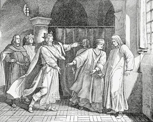 IV. Lajos, a rómaiak királyának kibékülése Szép Frigyes német királlyal 1325-ben, 1882-ben