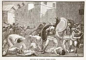 Pyrrhus visszaszorítása Spártából