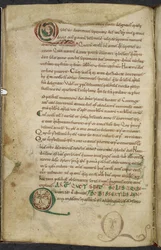 Royal 13. A.XI, f.79v Emberi arcok kezdőbetűkkel, De temporum ratione, Bede, a Tiszteletreméltó (vellum)