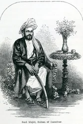 Said Majid, Zanzibár szultána (metszet)