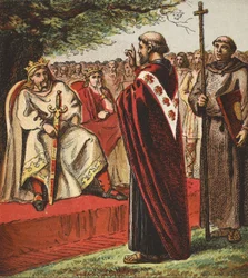 Szent Ágoston és a szászok, kocsma. 1890