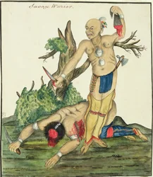 Savage Warrior, 1800 körül (toll és WC papíron)