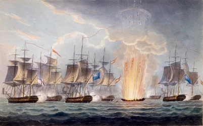 Sir Graham Moore ütközete a St. Mary-foknál, 1804. október 5., J. Ralfe The Naval Chronology of Great Britain című művéből