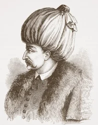 Csodálatos Soliman (a Bibliotheque Nationale nyomtatványából), illusztráció a Protestantizmus története című könyvéből, James Aitken Wylie (1808-1890), pub. 1878