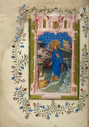 Keresztelő Szent János, Agnus Dei 1405-10 (színes pergamen)