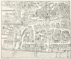 Szent Pál és környéke, az Aggas-tervből, 1563