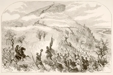 A kilátó hegyi csata (litho)