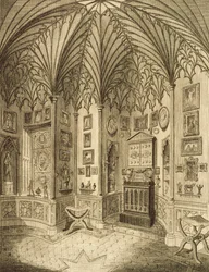 A kabinet, T. Morris metszete, Horace Walton Eperdomb leírásából, 1784