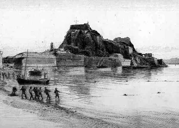A Citadella, Korfu, Görögország, a Cassell and Co. által kiadott "The Picturesque Mediterranean" 3. kötetéből. Ltd.
