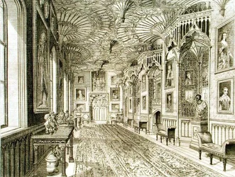 A galéria, T. Morris metszete, Horace Walpole „Description of Strawberry Hill” című művéből