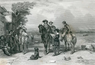 A király utazása a skótokhoz, Frigyes metszete. T. Heath, 1844