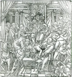 Henrik király által elnyomott pápát, 1534