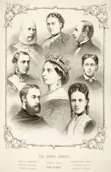 Viktória királynő királyi családja, William Hickman Smith Aubrey (1858-1916) „The National and Domestic History of England” című könyvéből, megjelent Londonban, 1890 körül
