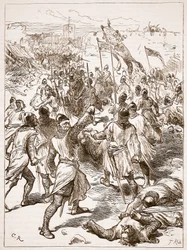 Waterford ostroma, illusztráció a Cassells Illustrated History of Englandből (szépia fotó)