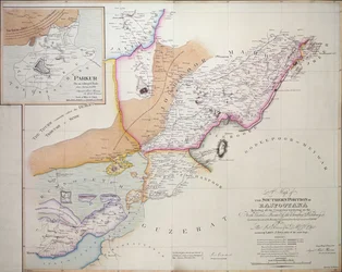 Rajpootana déli része, 1820 (színes metszet)