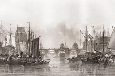 A felső medence, a londoni medence, a Temze, London, Anglia