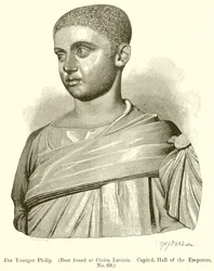 Az ifjabb Philip. (Civita Lavinia-ban találtak mellszobrot. Capitolium, Császárok terme, 69. sz.)
