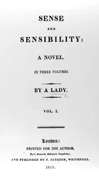 Jane Austen Érzék és érzékenység címlapja, első kiadás, 1811