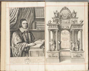 A londoni kiadású Brian Walton „Biblia Sacra Polyglotta” címlapja