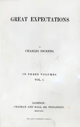 Címlap: Charles Dickens: Nagy várakozások, első kötet, 1861 (nyomtatott)