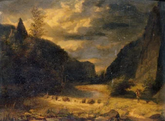 Völgyi táj, 1850 körül (olaj, tábla)