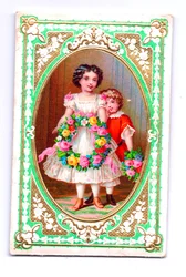 Viktoriánus karácsonyi üdvözlőlap, 1880 körül