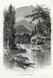 Kilátás Serinugur közelében, a „Leisure Hour”-ból, 1888