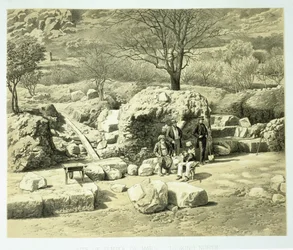 Kilátás a Mars-templomra, Charles Thomas Newton (1816-94) A Halicarnassus, Cnidus és Branchidae felfedezéseinek története című könyvéből, 1862-ben