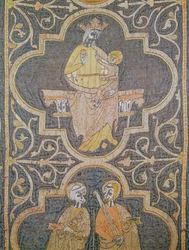 Szűz és gyermek, részlet a Clare Chasuble-ból, 1272-94 körül