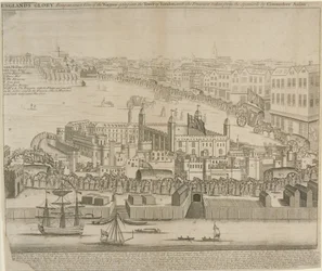 A Tower of Londonba vitt kincsekkel megrakott szekerek, 1744