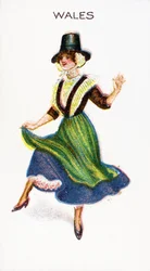 Wales, cigarettakártya, 1915