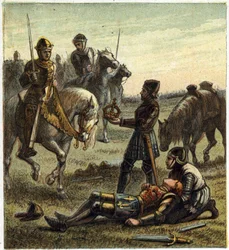 A két rózsa háborúja: III. Richárd király (1452-1485) halála a Bosworth Field-i csata során, amely 1485.08.22. III. Richard és Henri, Richmond hercege között történt. Ez utóbbi megkapta a dechu király koronáját, és VII. Henrik lett Tudor Henrikként