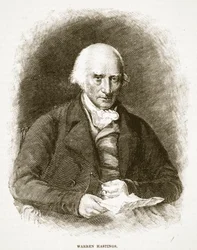 Warren Hastings, illusztráció a Cassells Illustrated History of Englandből (szépia fotó)