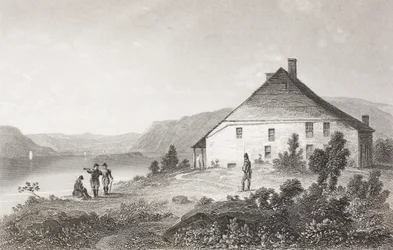 Washington főhadiszállása Newburgh közelében, a "Gallery of Historical Portraits"-ból, 1880 körül megjelent