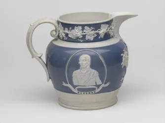Waterloo-emlékkancsó, 1815 körül (kőedény)