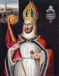 William of Wainfleet (1395-1486 körül), a Bodleian Galériában található festmény után (színes litográfia)
