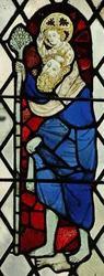 Ablak Chap-Ed-Confessor kápolna, amely Szent Kristófot ábrázolja