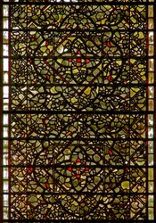 Ablak Five-Sisters grisaille-t ábrázolva